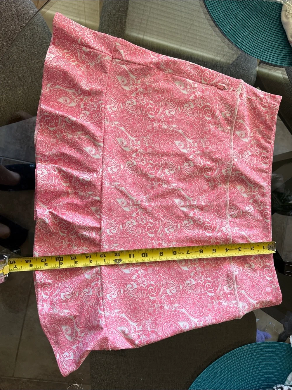 Women's Pink Paisley Skort with A-Line Silhouette